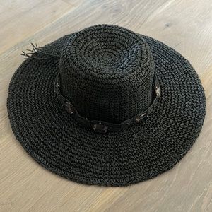 Black floppy hat. Worn once!